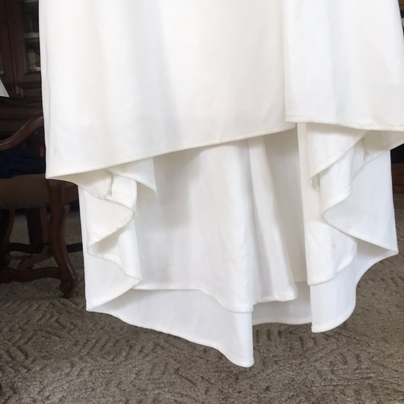 White Two Piece Prom Dress - Picture 6 of 8